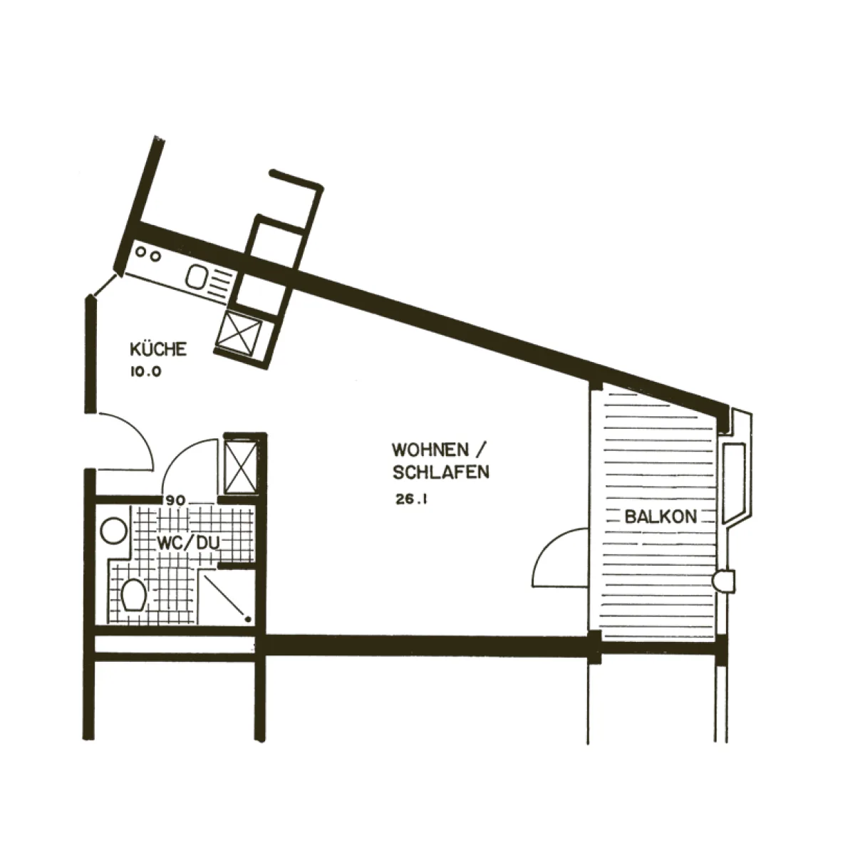 Icon 1 ½ Zimmer Typ-B